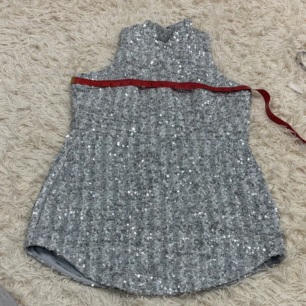Amanda Uprichard Silver Sequin Dress - Picture 5 of 9